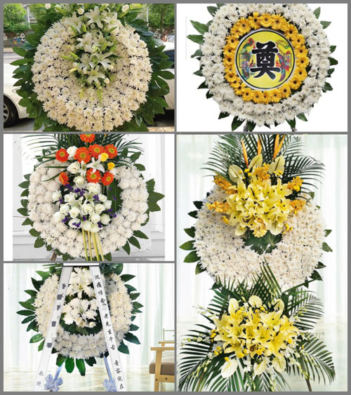 湖北孝感市大悟县芳畈镇胜利村花圈速递